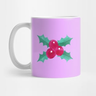 Purple Festive Holly Berries Mug